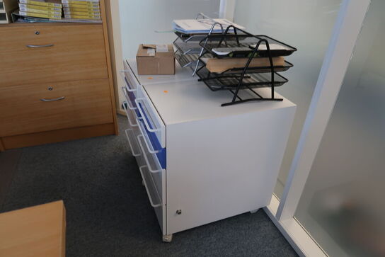 Skrivebord, kontorstole, reol, skabe, skuffemoduler RUMAS m.m.