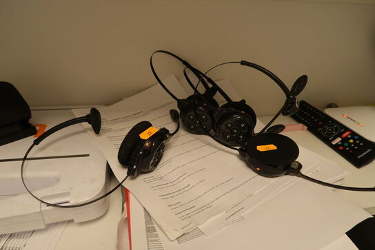 5 stk. headsets HME med batterier og lader