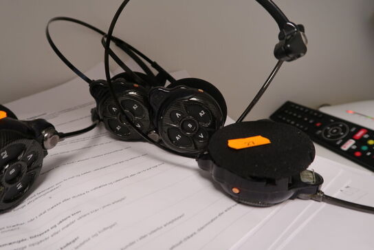 5 stk. headsets HME med batterier og lader