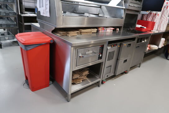 Rustfri stålbord med varmeskuffe HATCO Drawer warmer 