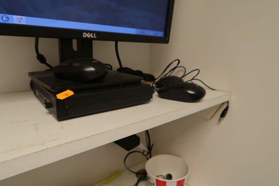 Computerskærm DELL samt computer HP MP9