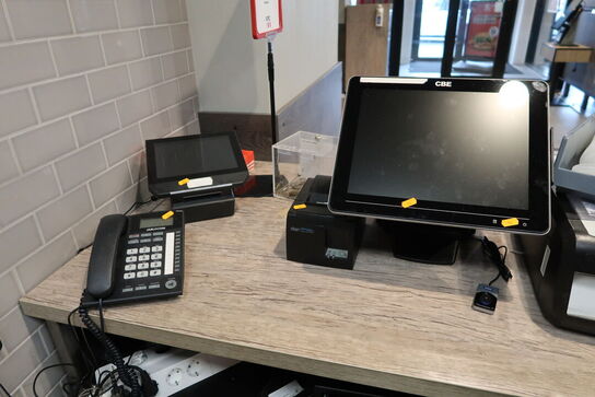 Kasseapparat CBE, bonprinter, pengeskuffe m.m. (betalingsterminal medfølger ikke)