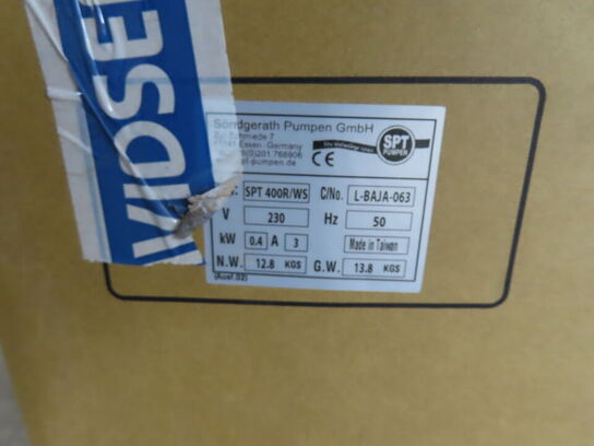 Entreprenørpunpe SPT PUMPEN 400R/WS