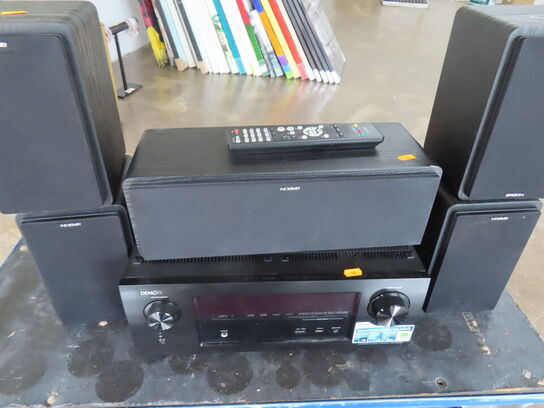 Surround sæt med DENON AVR-X2000 forstærker og 5 ARGON højtalere