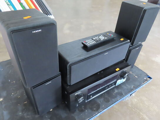 Surround sæt med DENON AVR-X2000 forstærker og 5 ARGON højtalere