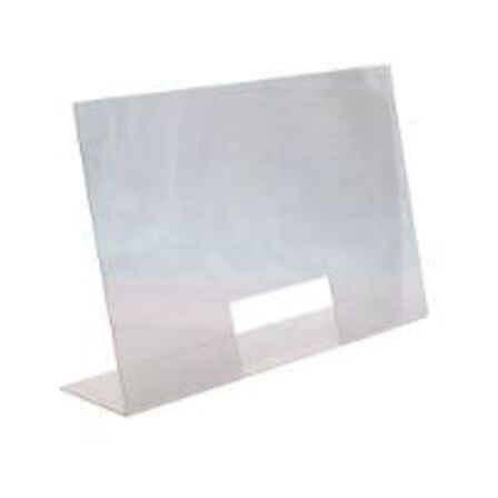 8 stk. Nyseskærm transparent B750xD180xH480 mm Med åbning B250xH120 mm Akryl
