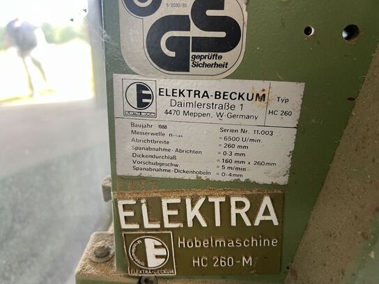 Båndsav & tykkelseshøvl ELEKTRA BECKUM, NORG SAG bordsav m.v.