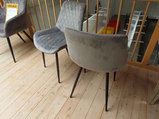 2 stk. Spisebordsstole i velour
