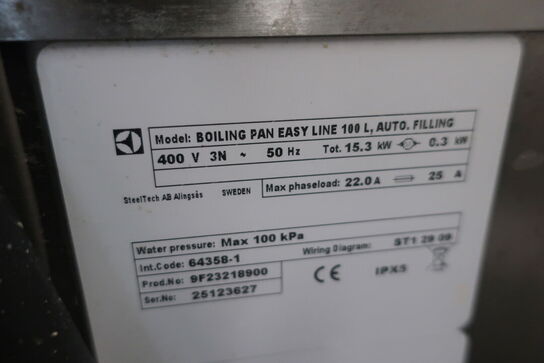 Kipsteger ELECTROLUX Boiling Pan Easy Line 100 l. / Auto. Filling