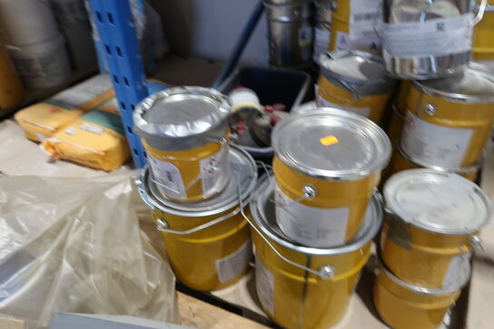 13 stk. paller med div. Varelager SIKA FLOOR, SCANMINERAL m.fl.