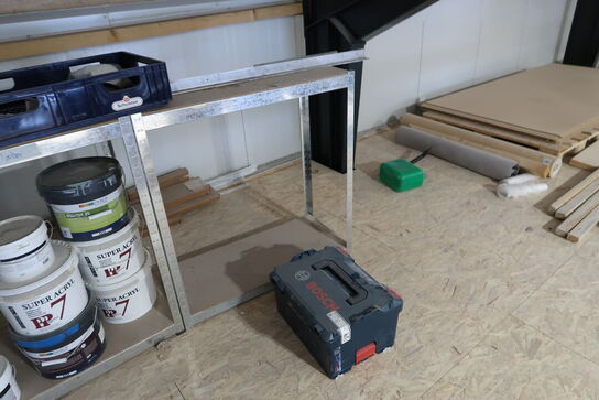 Div. Varelager, lagerreoler, vanger til pallereoler, gipsplader m.m.