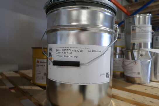 7 stk. paller med div. Varelager SIKAFLOOR, EPI Flooring m.fl.