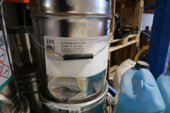 7 stk. paller med div. Varelager SIKAFLOOR, EPI Flooring m.fl.