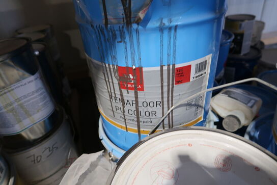 9 stk. paller med div. Varelager SIKAFLOOR, EPOROC m.fl.