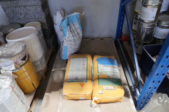 13 stk. paller med div. Varelager SIKA FLOOR, SCANMINERAL m.fl.