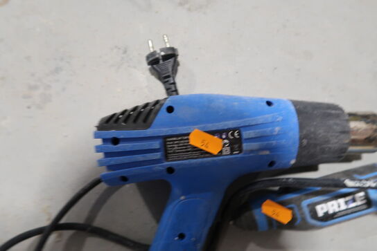 Varmepistol samt akku skruemaskine PRIZE