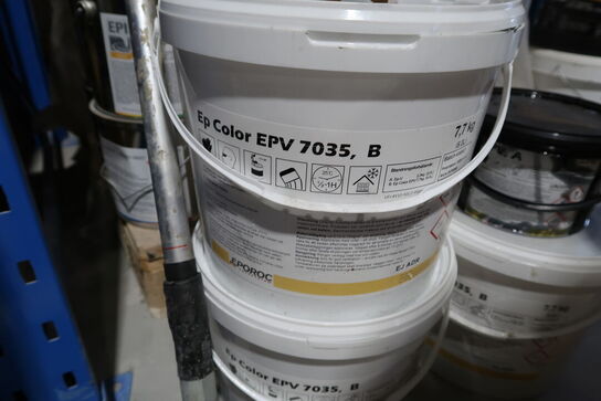 9 stk. paller med div. Varelager SIKAFLOOR, EPOROC m.fl.