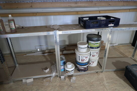 Div. Varelager, lagerreoler, vanger til pallereoler, gipsplader m.m.