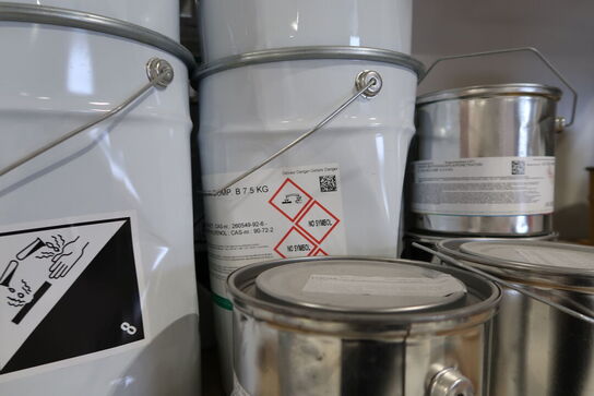 7 stk. paller med div. Varelager SIKAFLOOR, EPI Flooring m.fl.