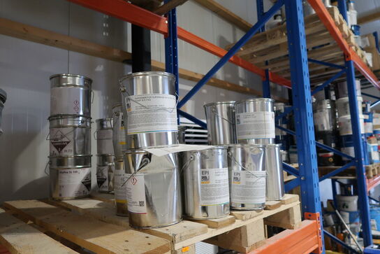 7 stk. paller med div. Varelager SIKAFLOOR, EPI Flooring m.fl.