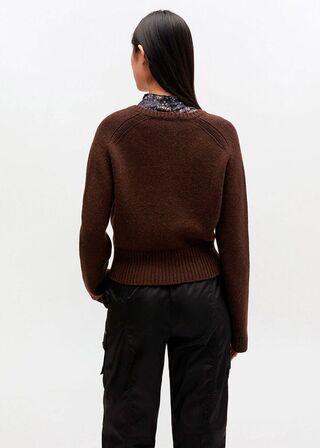 Wool Yak Mix Deep V-neck GANNI Str.: S