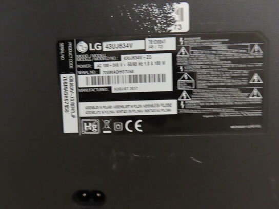 43" TV skærm LG 43UJ634V