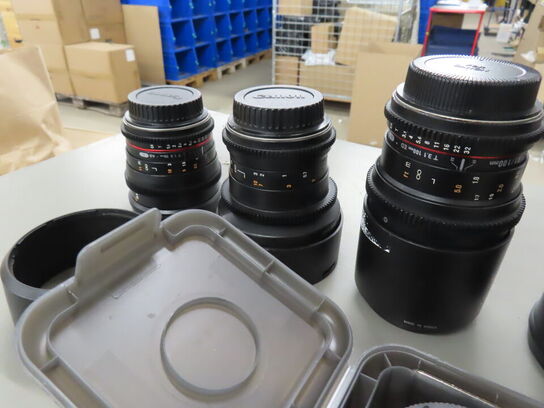 6 stk. opjektiver og adapter - CANON