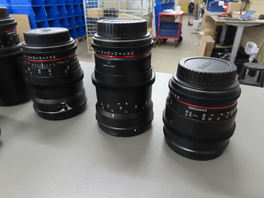 6 stk. opjektiver og adapter - CANON