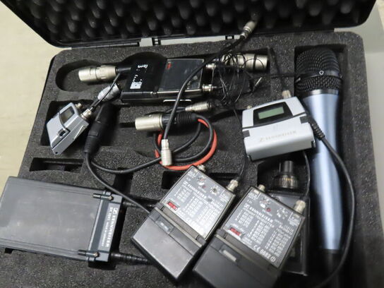 Kasse med Microfon og blandede modtagere - SENNHEISER