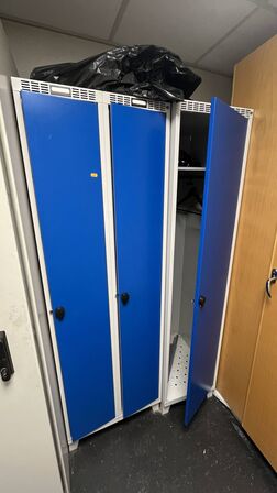 Omklædningsskabe 1+2 rum  Blå