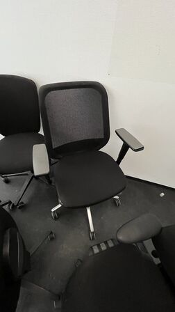 5 kontorstole + Kunstig Plante