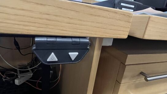 Receptionsdisk i træ