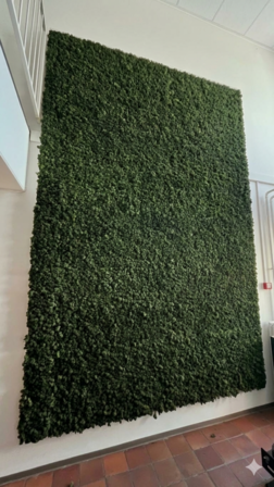 Stor Grøn "Mos" væg 260 x 400 cm  + Lille Kaffeskilt