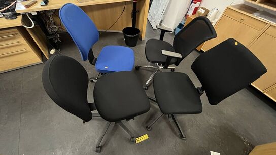 4 kontorstole, Assorterede