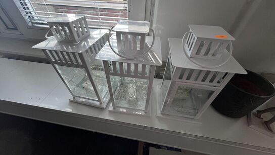 Kunstige Planter, 3 Lanterner