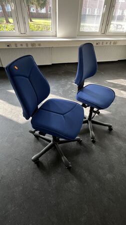 2 Blå Kontorstole