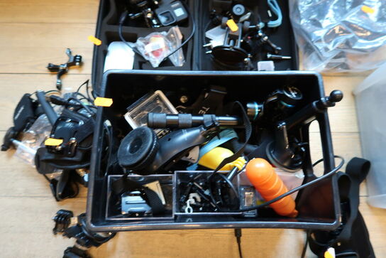 3 stk. kameraer GOPRO 8 BLACK, HERO 5 med div. Tilbehør