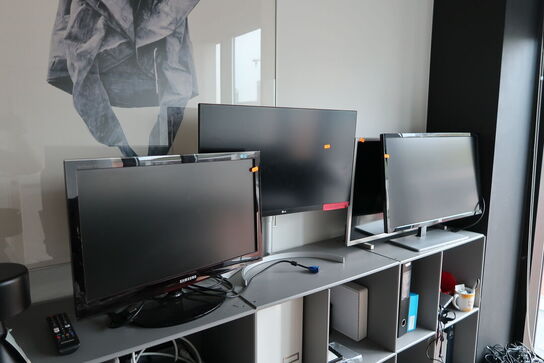 4 stk. computerskærme SAMSUNG, LG, AOC, PHILIPS m.fl.