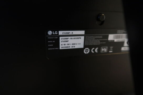 2 stk. computerskærme LG 27UD59P-B samt mus