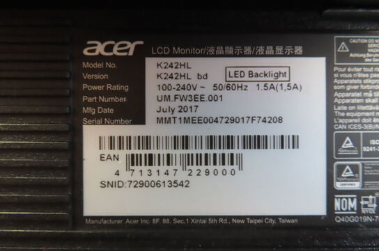 2 stk. Computerskærme ACER