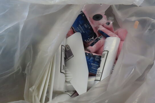 3 stk. Sække med pensler, maleruller & rullerposer