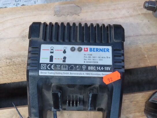 Slagnøgle samt batteri og oplader L1 BERNER