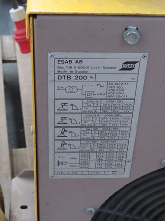 Svejsemaskine ESAB TWINTIG DTB 200 AC-DC