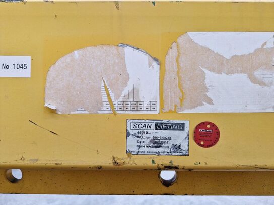 Kranarm 3 ton x 3000 mm til gaffeltruk