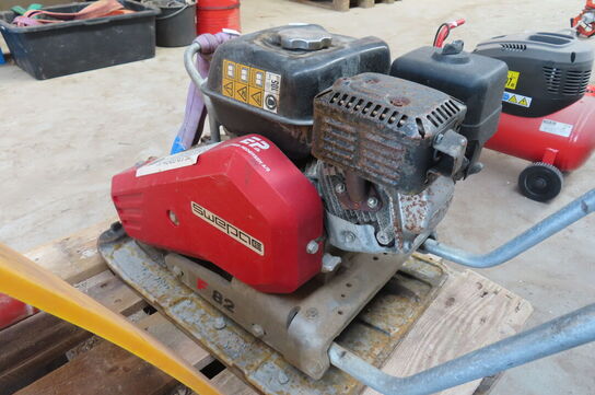 Pladevibrator og en vulkaniseringsplade SWEPAC F 82