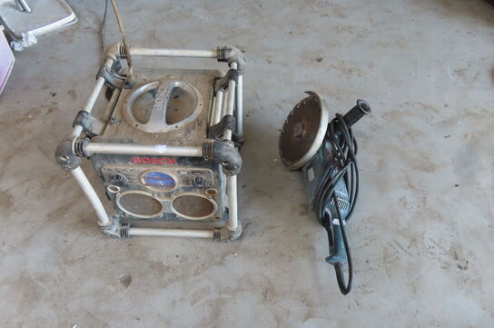 Vinkelsliber og radio BOSCH