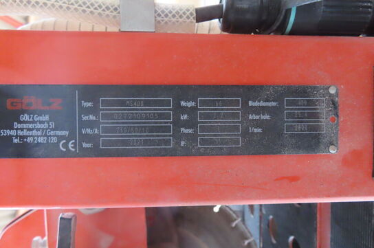 Stenskæremaskine GÖLZ MS400