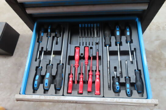 Værktøjsvogn med indhold