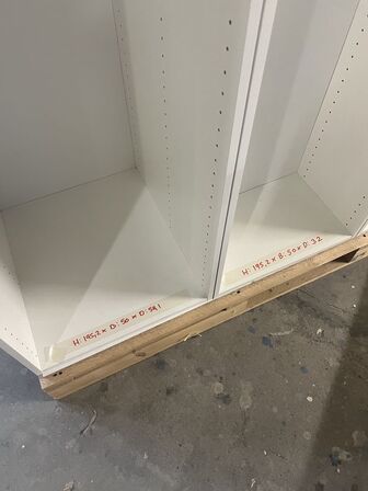4 stk. Samlet højskabe.