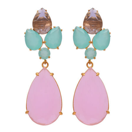 Håndfremstillet ørestikker i guldbelagt sterling sølv,